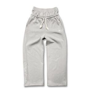 Kids Wide-Leg Sweatpants in Light Gray